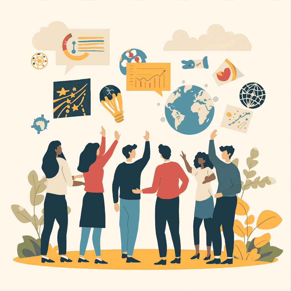 A group of people collaborating